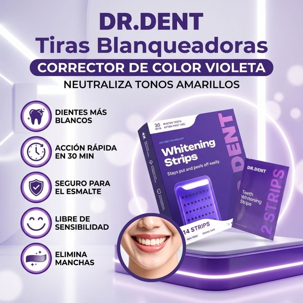 TIRAS BLANQUEADORAS- Dientes más blancos al instante ✨🦷