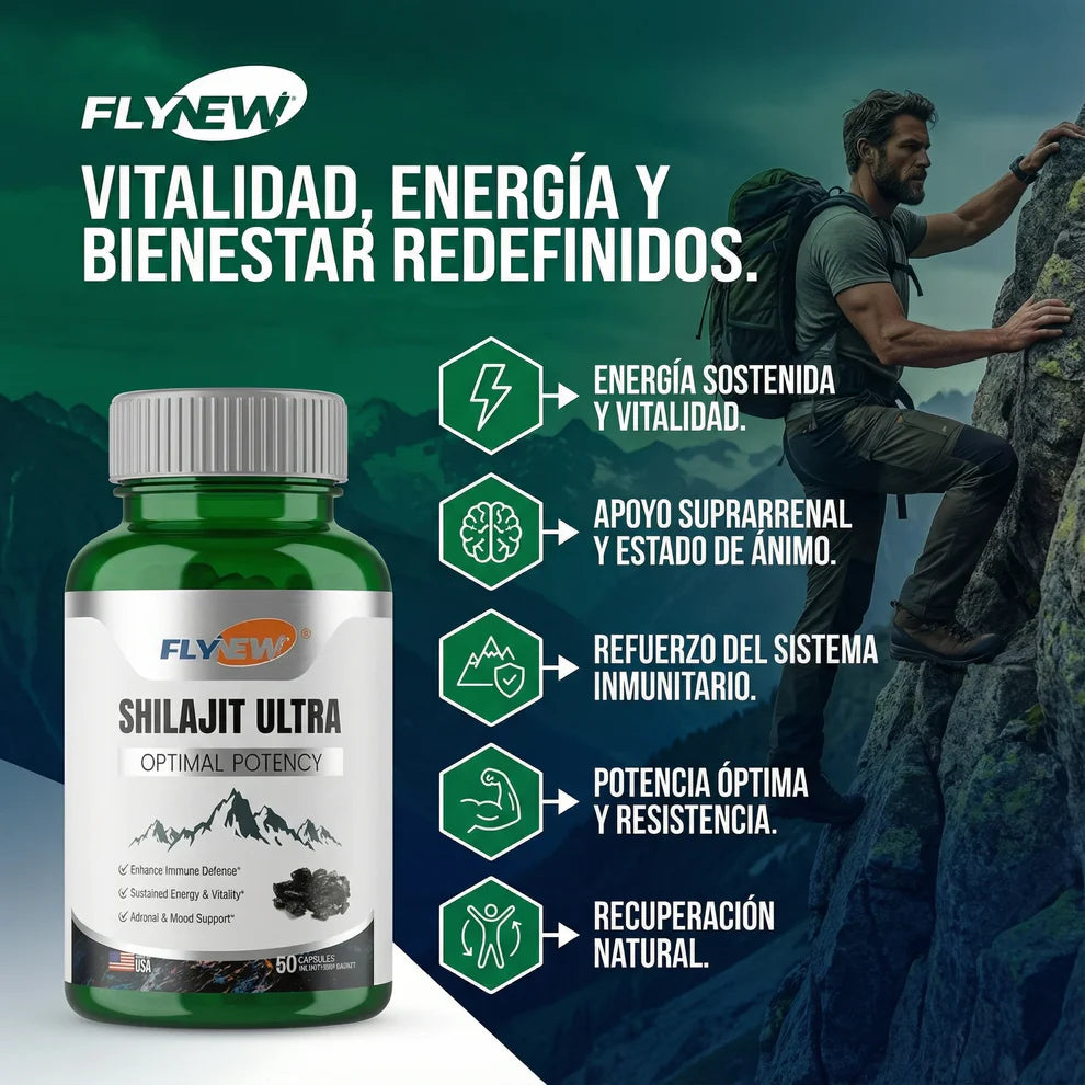 Cápsulas de Shilajit Ultra! Ashwagandha Rhodiola Rosea Panax y Ginseng