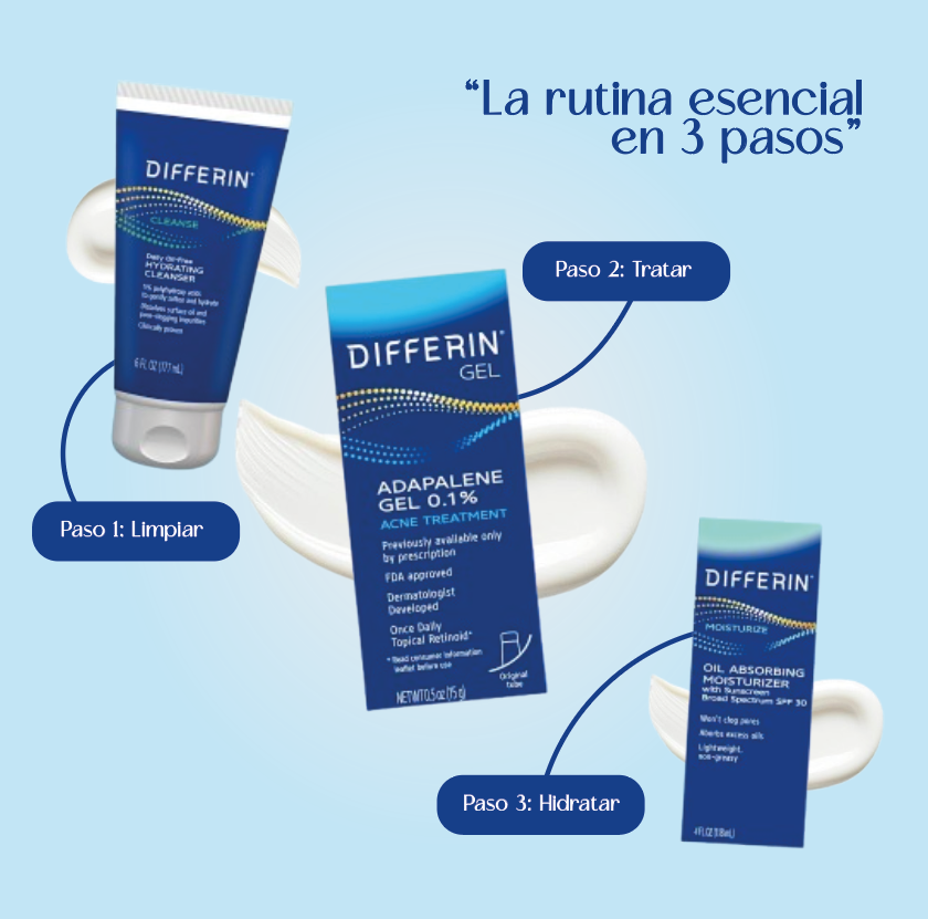 Differin Adapalene Gel 0.1% Tratamiento acné, 0.03 oz