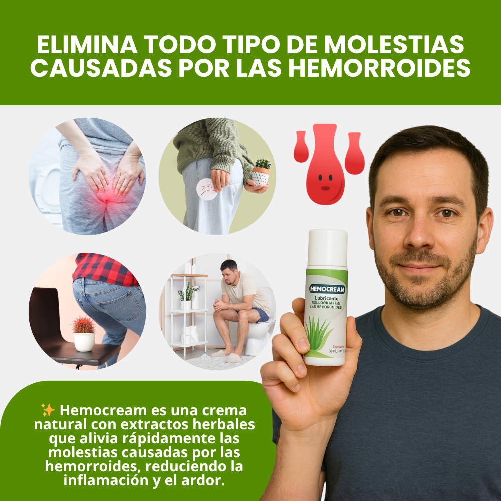 HEMOCREAM - ALIVIADOR NATURAL PARA HEMORROIDES