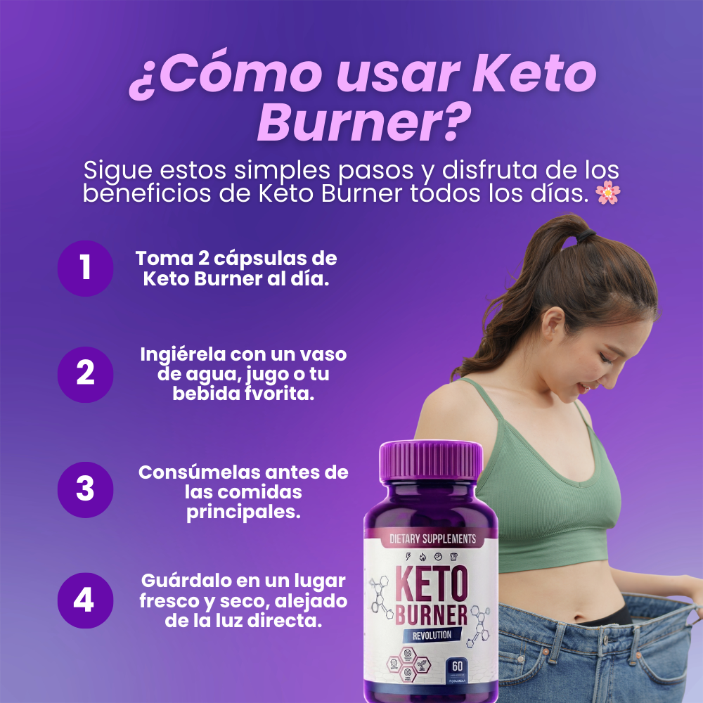 KETO BURNER – Cápsulas para Acelerar el Metabolismo y Quema Grasa (60 Cápsulas) ™