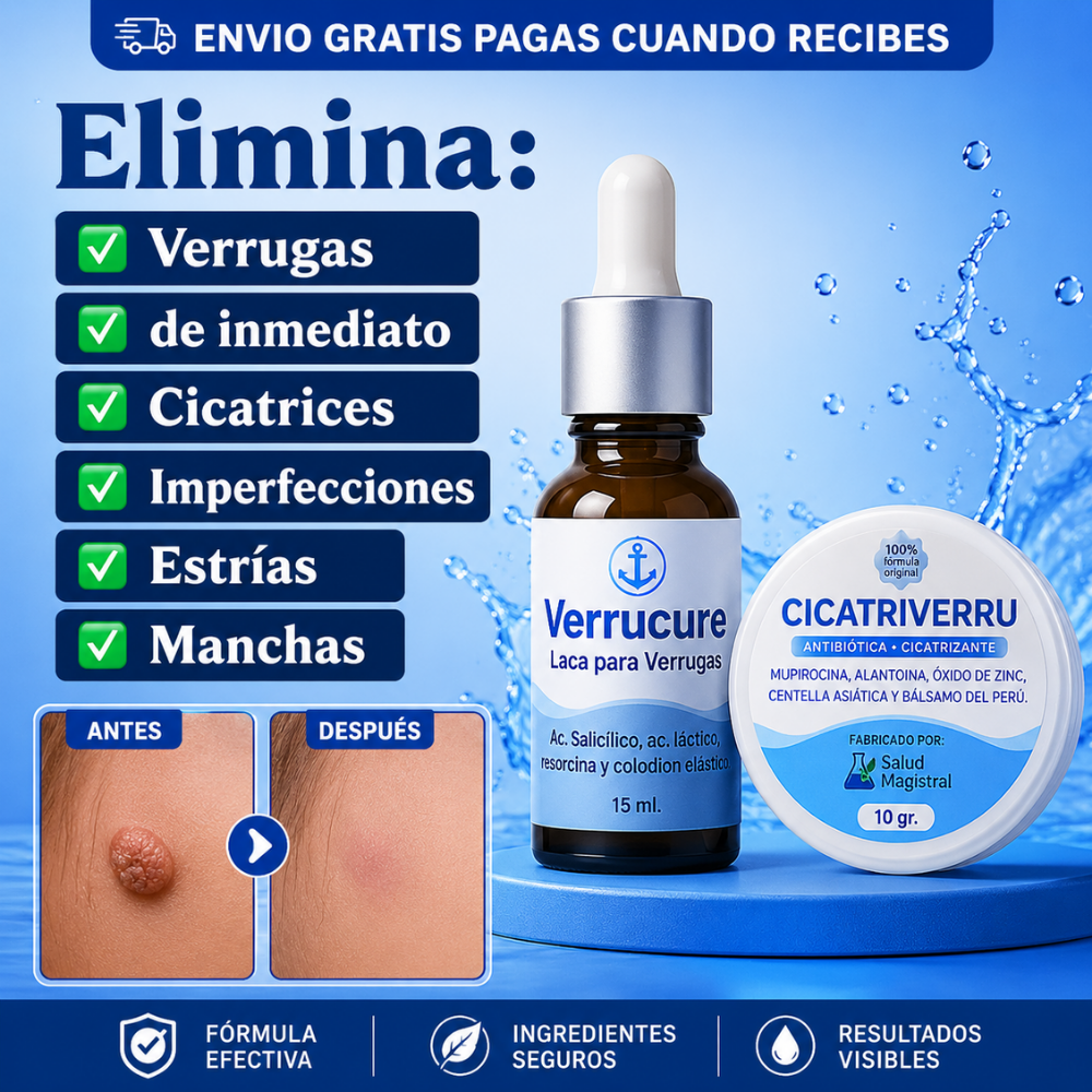 VERRUCURE + CICATRIVERRU - Tratamiento completo para verrugas✅
