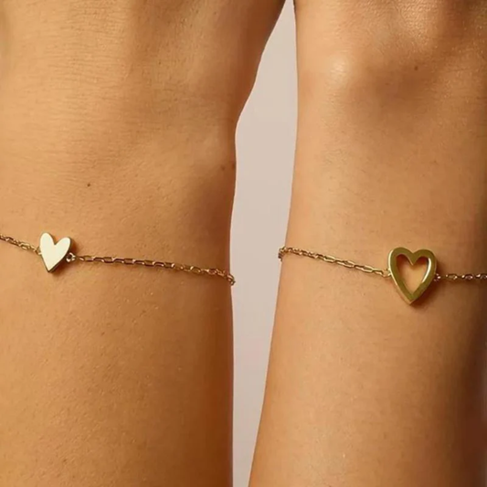 PULSERA CORAZONES A JUEGO ✨