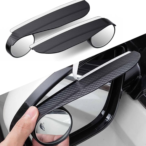 ESPEJO RETROVISOR 2 EN 1 CON VISURA ANTI LLUVIA + ESPEJO AUXILIAR DE PUNTO CIEGO