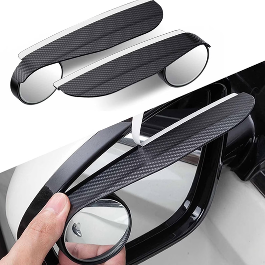 ESPEJO RETROVISOR 2 EN 1 CON VISURA ANTI LLUVIA + ESPEJO AUXILIAR DE PUNTO CIEGO