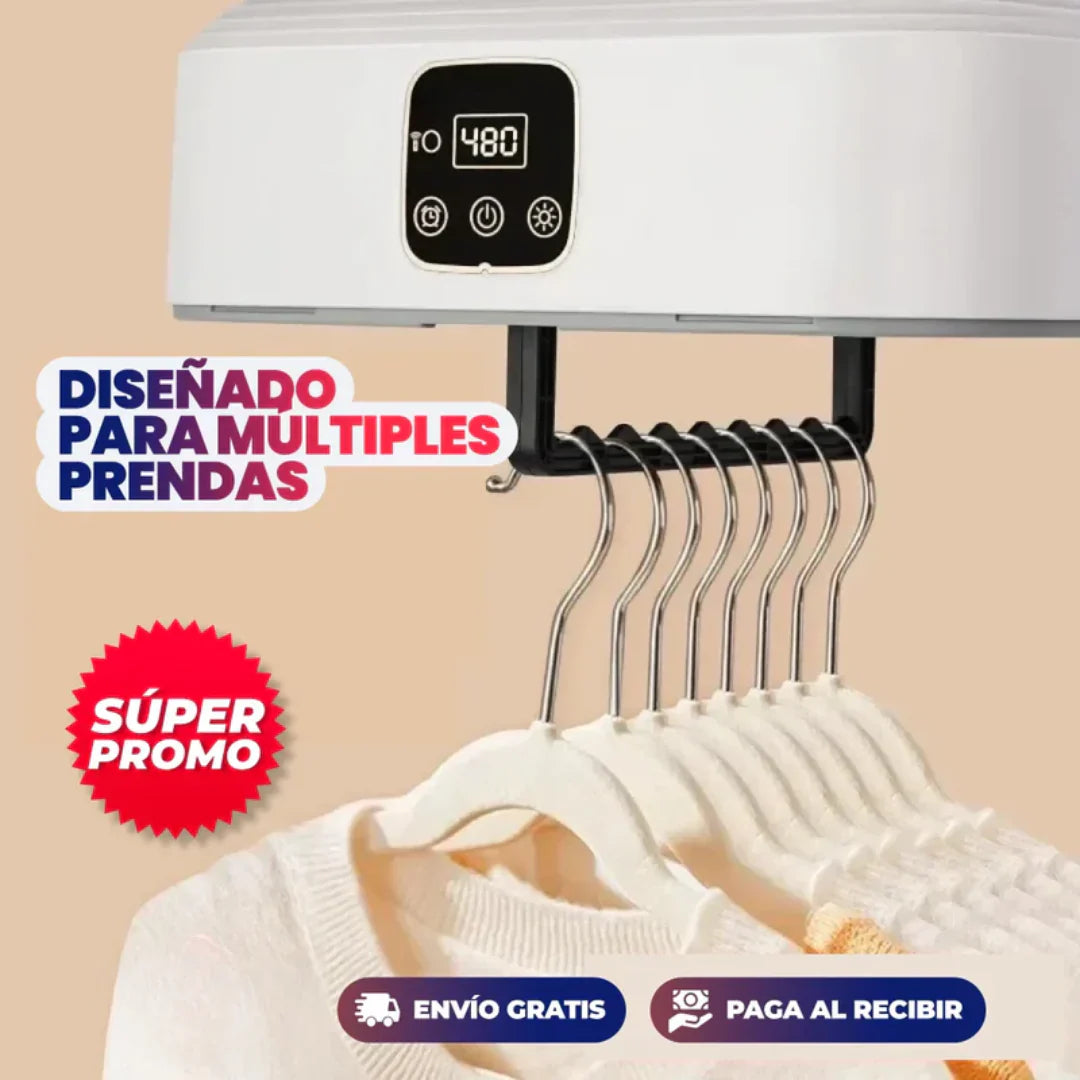 SECADORA DE ROPA PORTATIL | UV + ANTI ARRUGAS