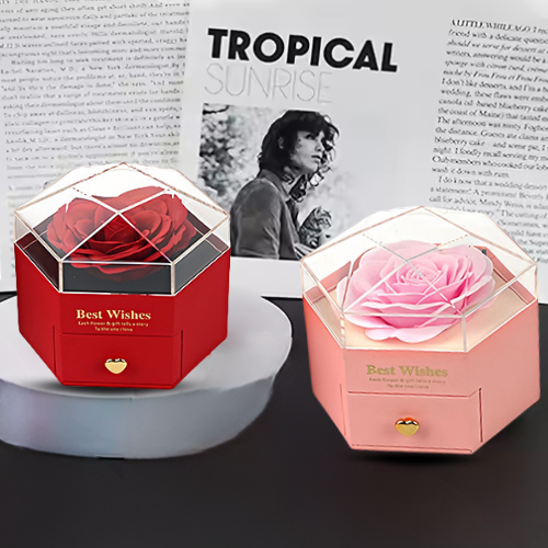 SET ETERNO DE AMOR | FLOR ETERNA + JOYA EXCLUSIVA