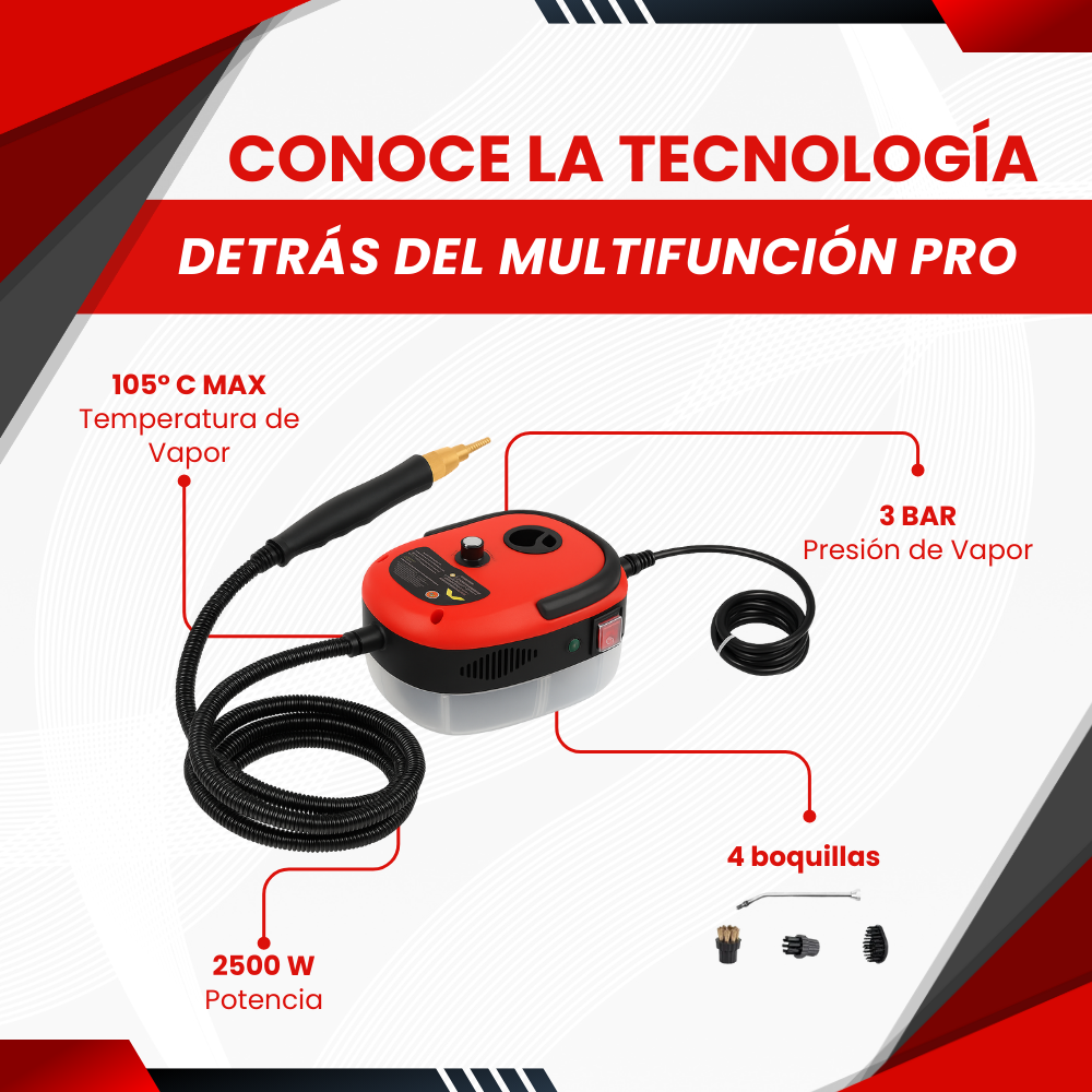 LIMPIADOR A VAPOR MULTIFUNCIÓN PRO