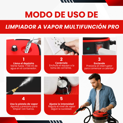LIMPIADOR A VAPOR MULTIFUNCIÓN PRO