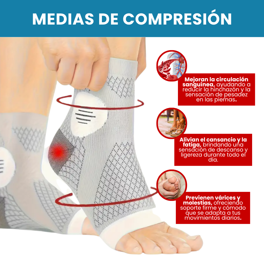 MEDIAS DE COMPRESION - ALIVIO PARA TUS PIES INFLAMADOS