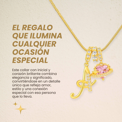 COLLAR DE CORAZON CON INICIAL