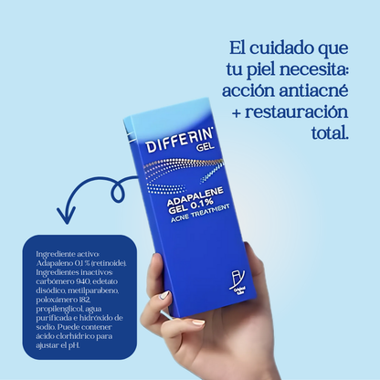 Differin Adapalene Gel 0.1% Tratamiento acné, 0.03 oz