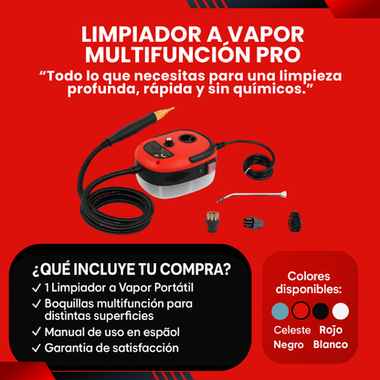 LIMPIADOR A VAPOR MULTIFUNCIÓN PRO