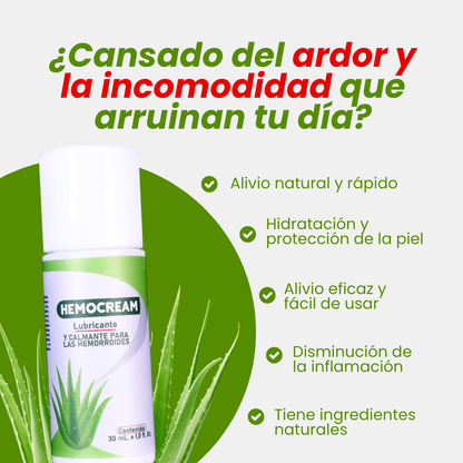 HEMOCREAM - ALIVIADOR NATURAL PARA HEMORROIDES