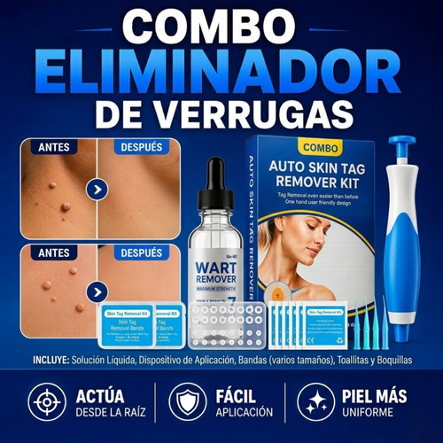 COMBO KIT ANTIVERRUGAS: KIT ELIMINADOR + WART REMOVER✅