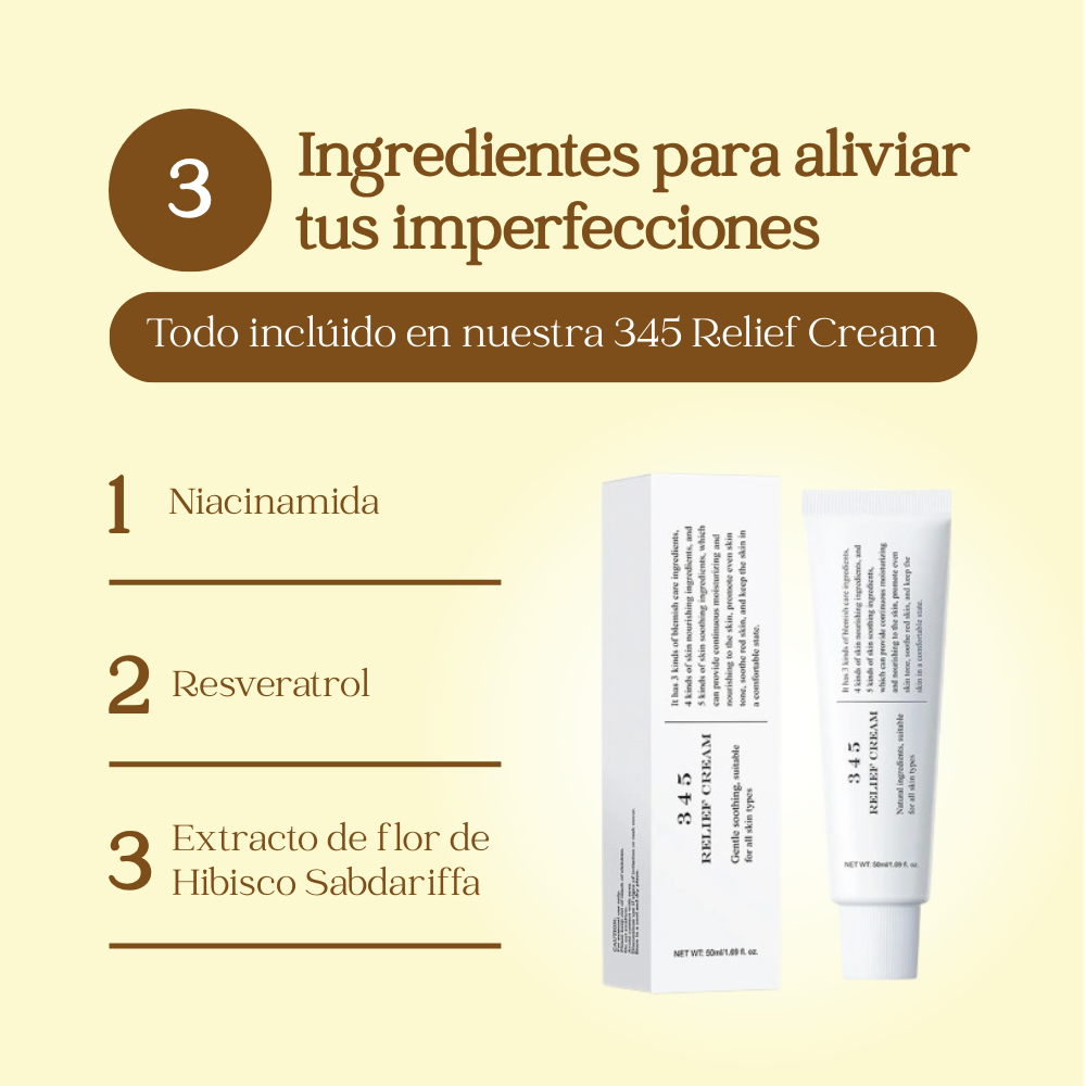345 Relief Cream – Ligera, fresca y perfecta para tu piel