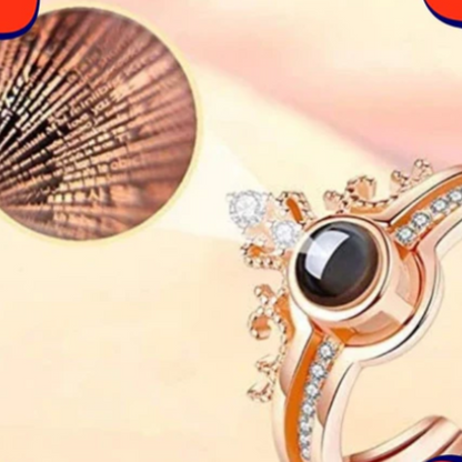 COLLAR + ANILLO PROYECTOR - TE AMO EN 100 IDIOMAS