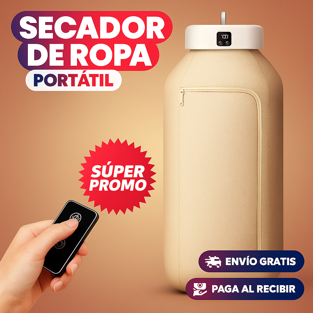 SECADORA DE ROPA PORTATIL | UV + ANTI ARRUGAS