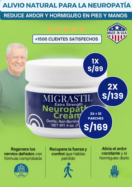 Crema Natural para Neuropatía - Calma el Ardor y Hormigueo en Minutos